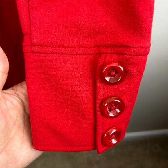 Cato Womens plus 16 Red Cotton Long Sleeve Maxi Dress button - Picture 4 of 5